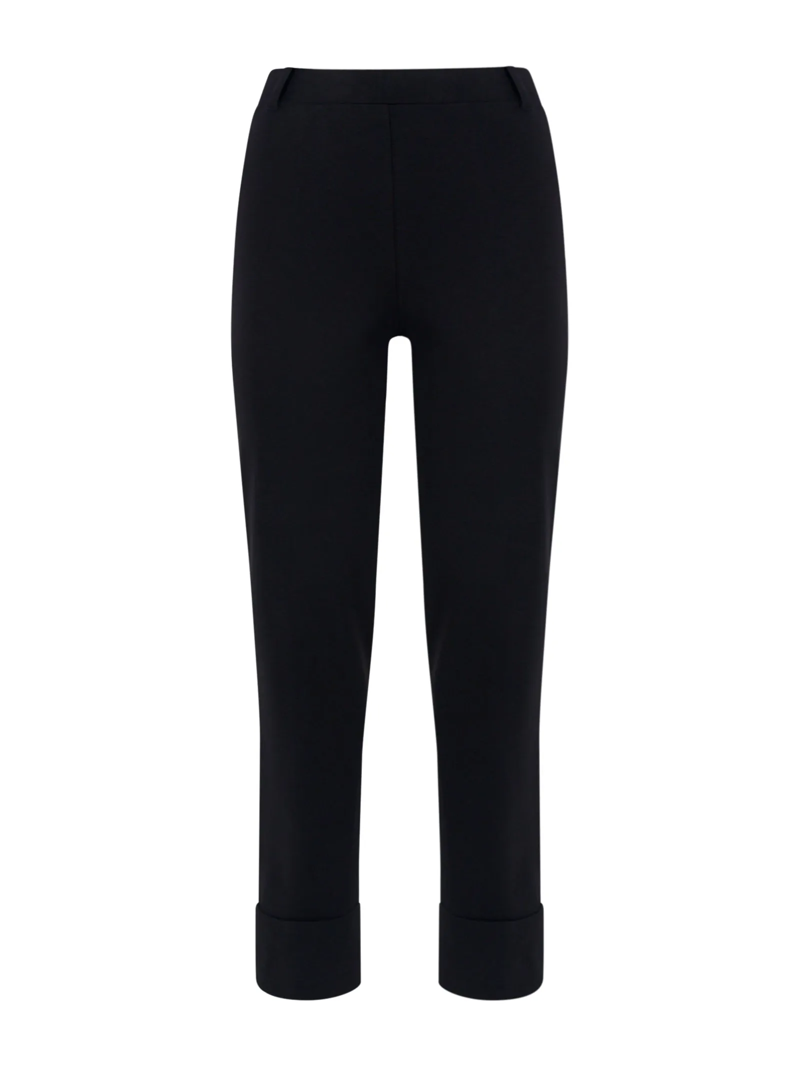 Pantalone slim dritto in Compact Light - Nero