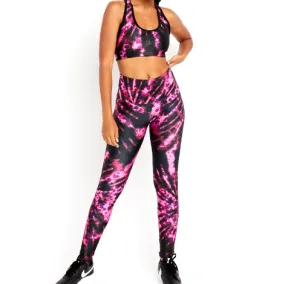 Pink & Black Tie Dye Leggings