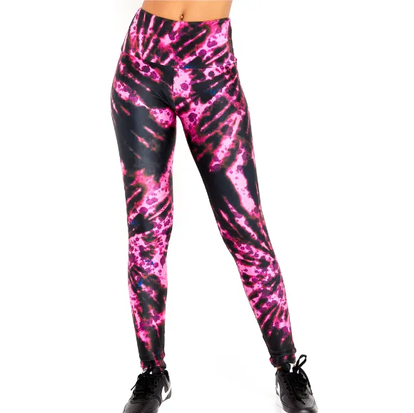 Pink & Black Tie Dye Leggings