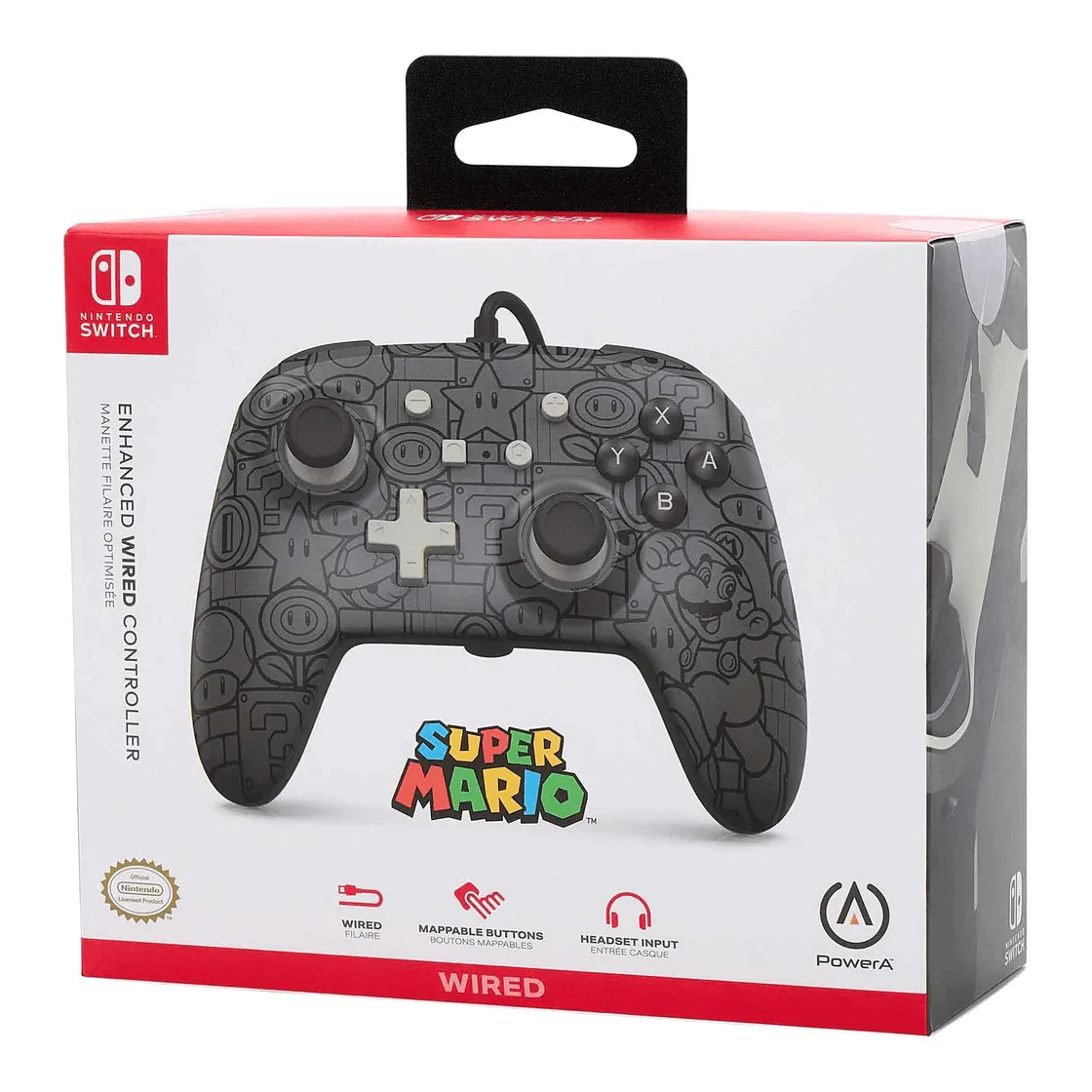 PowerA Enhanced Wired Controller for Nintendo Switch Power Up Mario