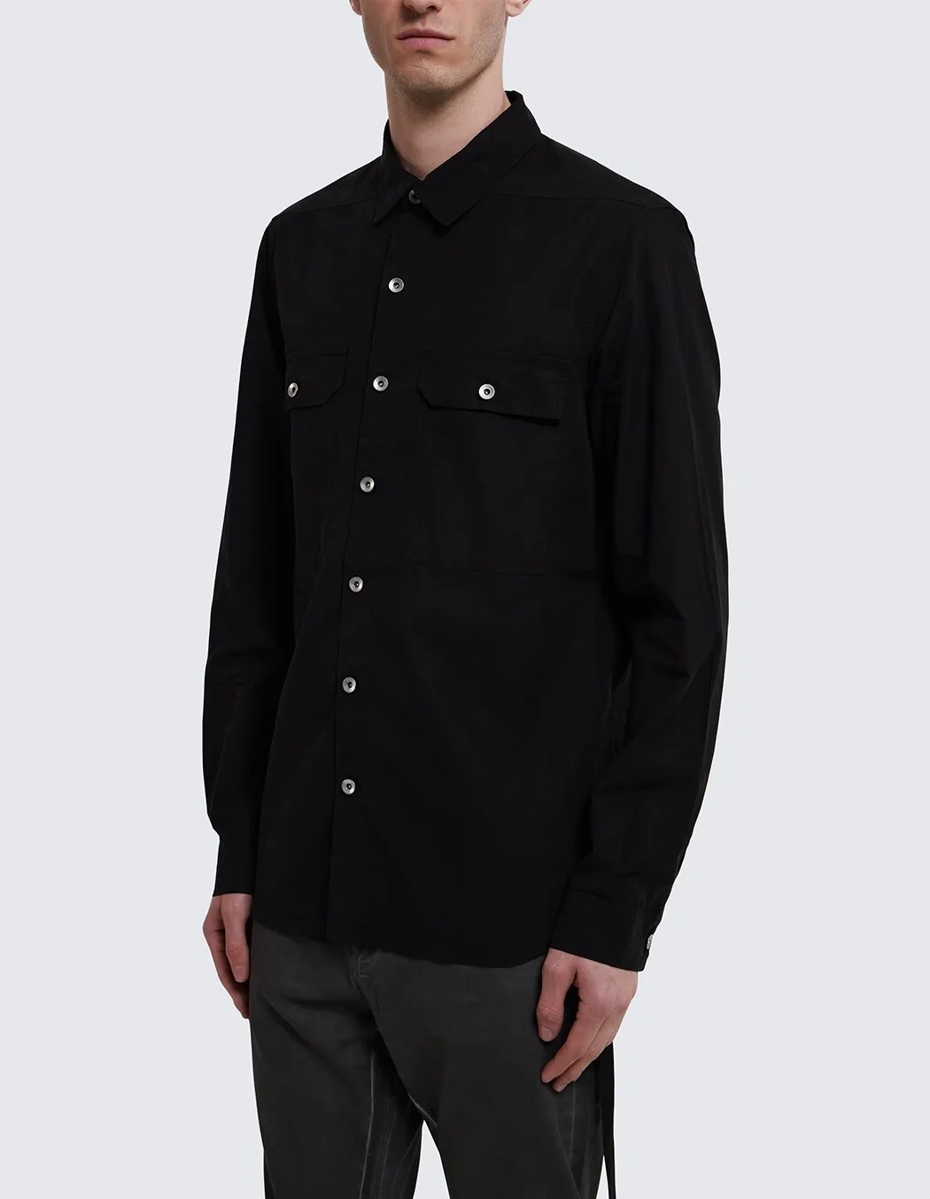 RICK OWENS  |Denim Cotton Designers Shirts