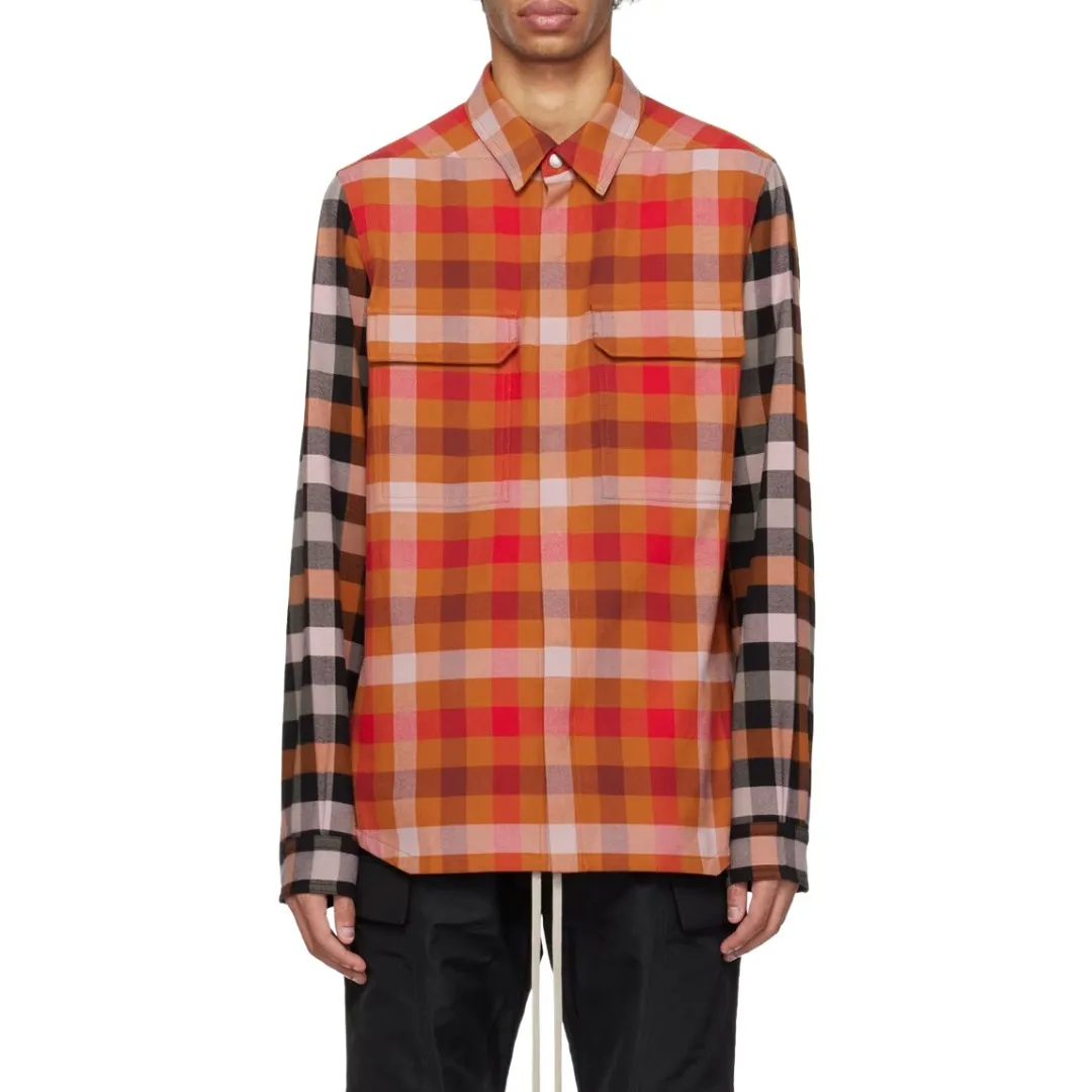 RICK OWENS  |Other Plaid Patterns Long Sleeves Designers Shirts