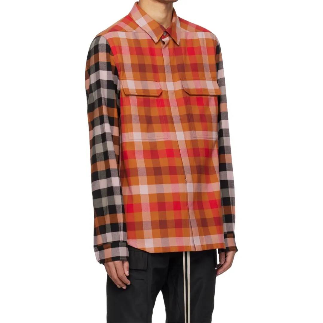 RICK OWENS  |Other Plaid Patterns Long Sleeves Designers Shirts