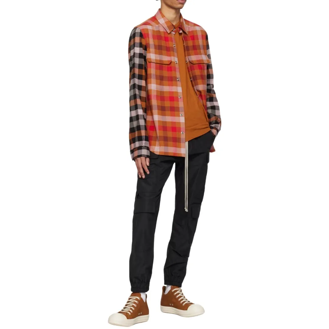 RICK OWENS  |Other Plaid Patterns Long Sleeves Designers Shirts