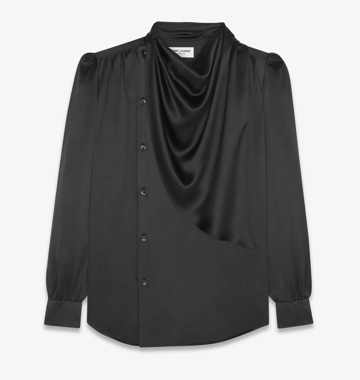 Saint Laurent  |Silk Long Sleeves Plain Luxury Shirts