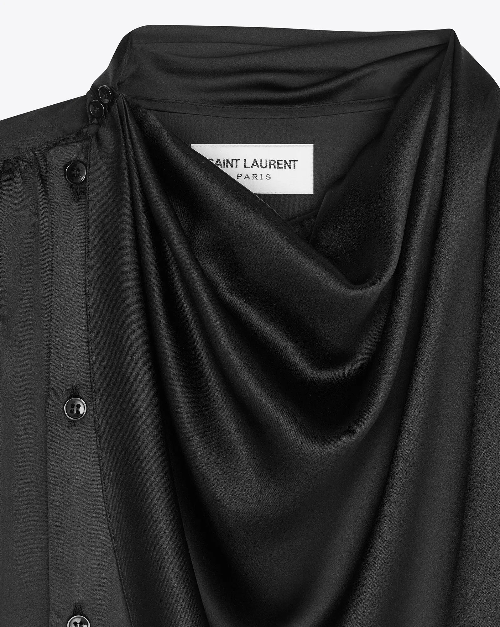 Saint Laurent  |Silk Long Sleeves Plain Luxury Shirts