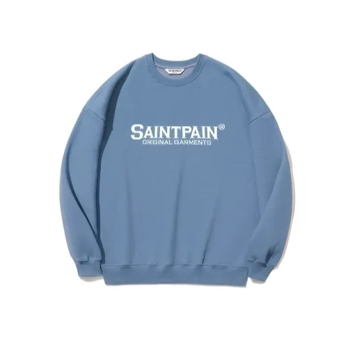 SAINTPAIN  |Unisex Street Style Long Sleeves Logo Sweatshirts