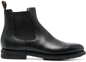 Santoni leather Chelsea boots Black