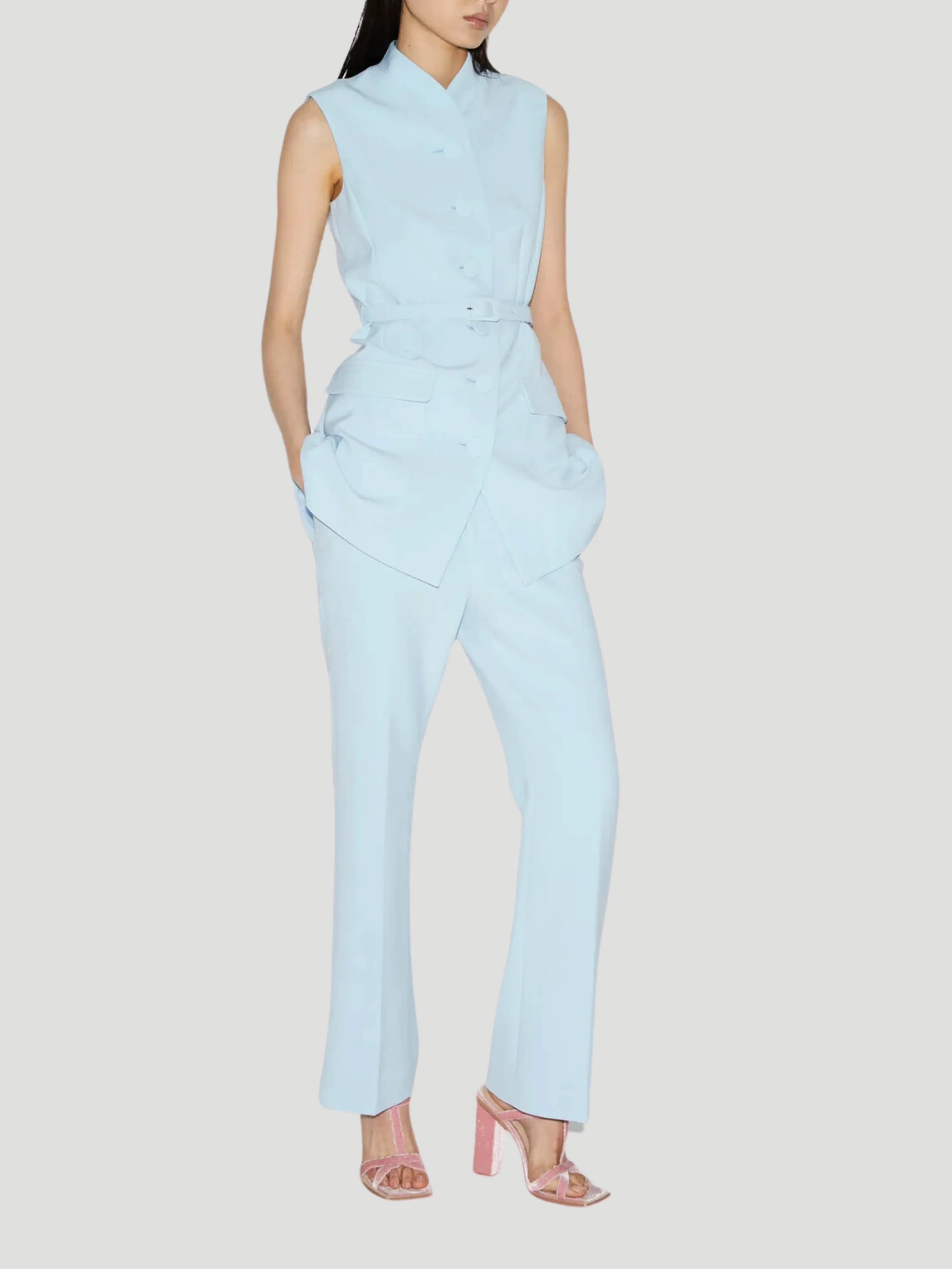 Sky Blue Adam Cropped Trouser