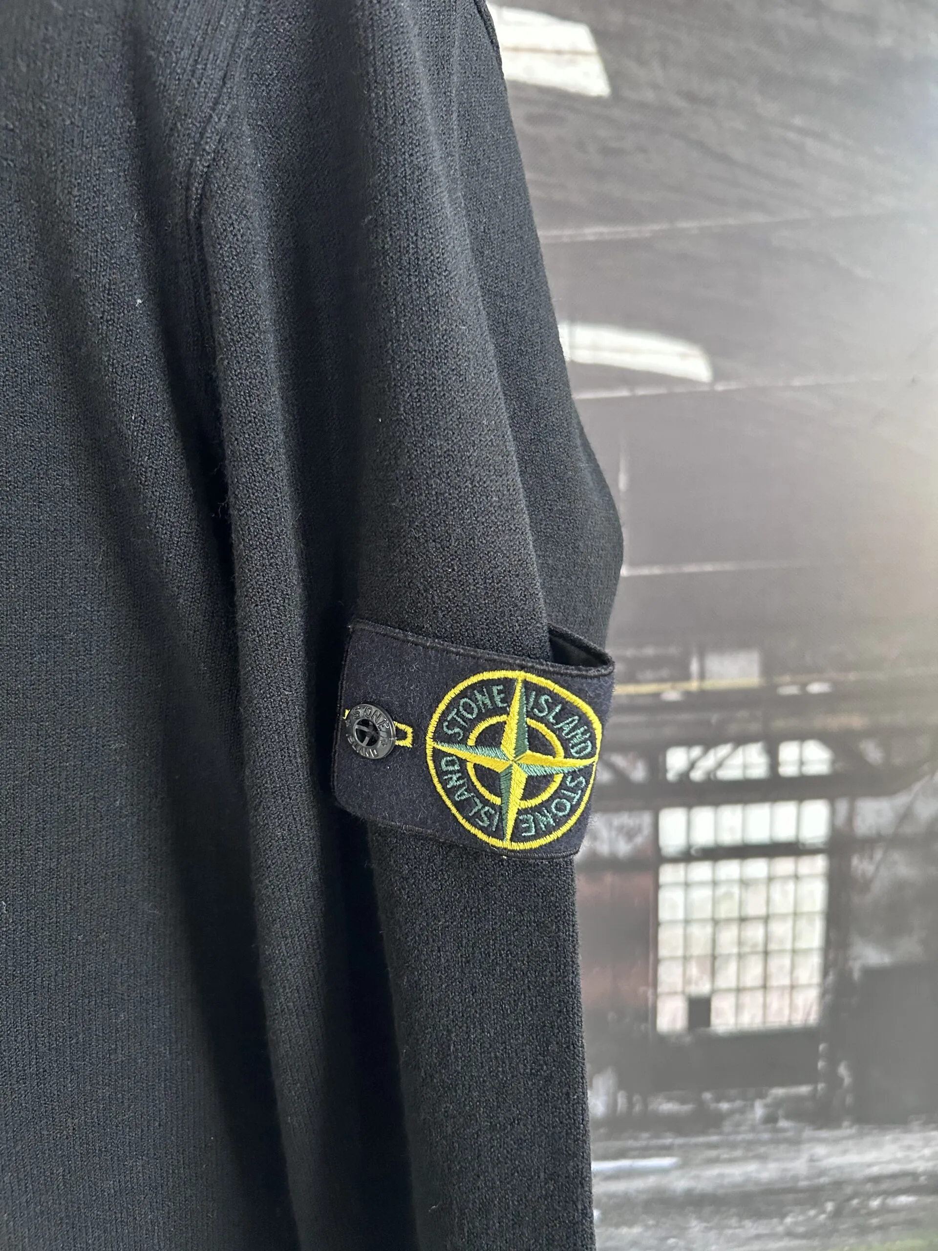 STONE ISLAND CARDIGAN KNIT IN STRETCH WOOL