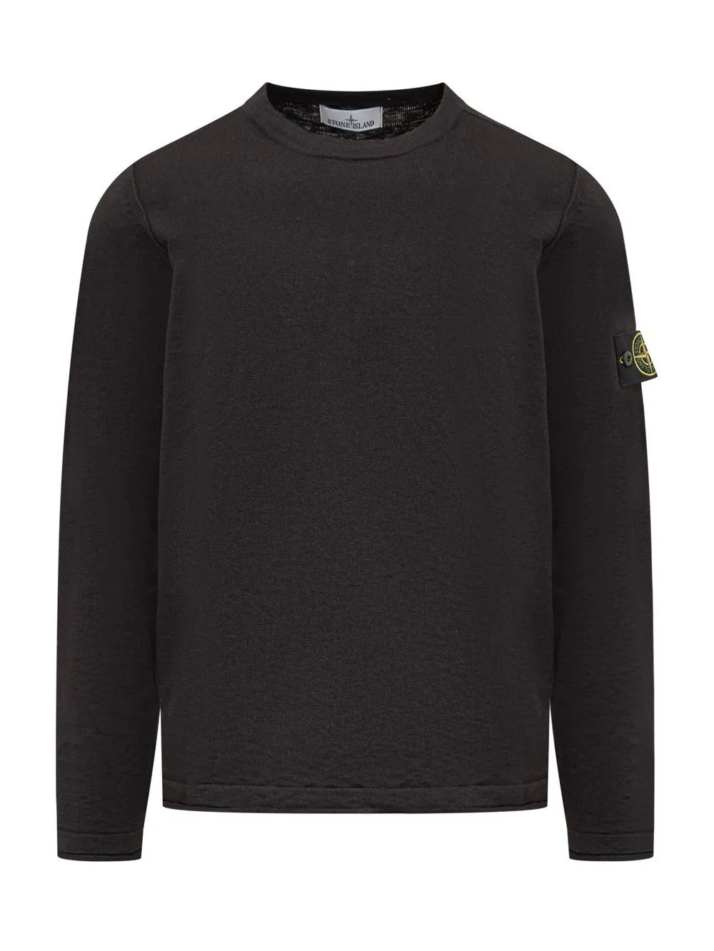 STONE ISLAND  |Crew Neck Long Sleeves Plain Cotton Logo Sweaters