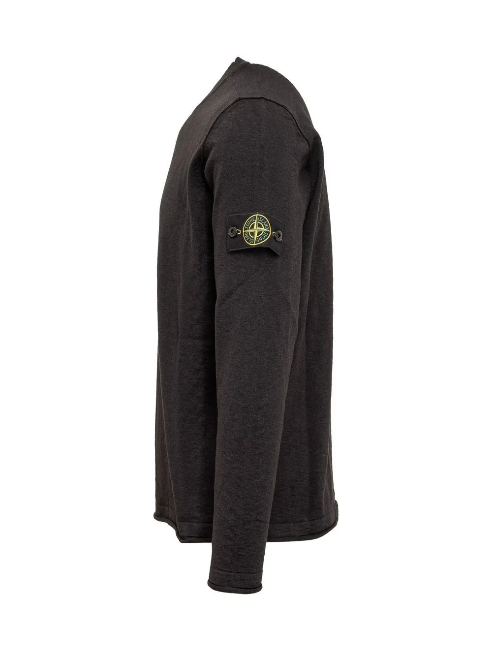 STONE ISLAND  |Crew Neck Long Sleeves Plain Cotton Logo Sweaters