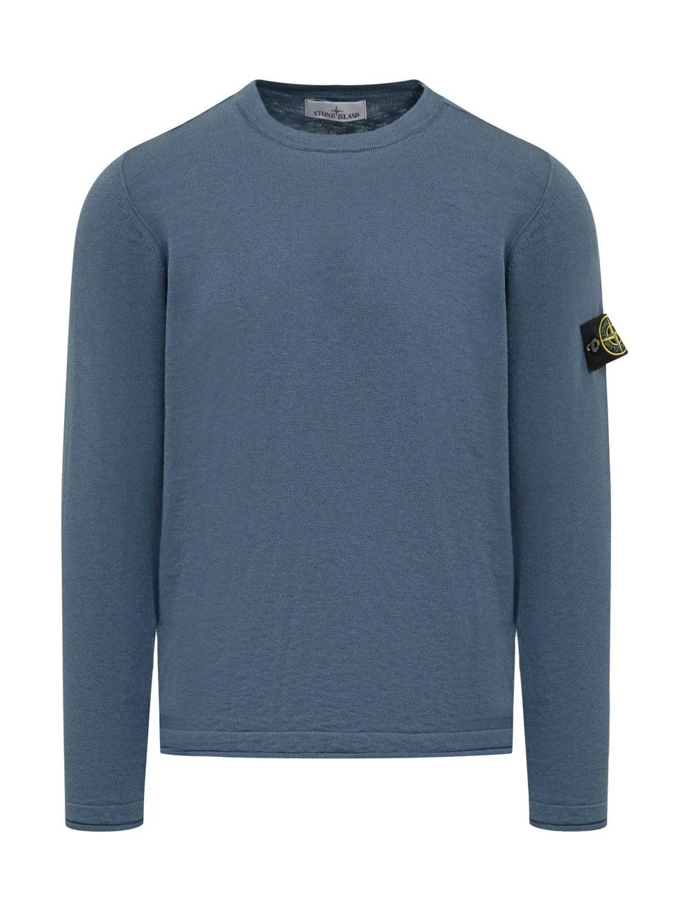 STONE ISLAND  |Crew Neck Long Sleeves Plain Cotton Logo Sweaters