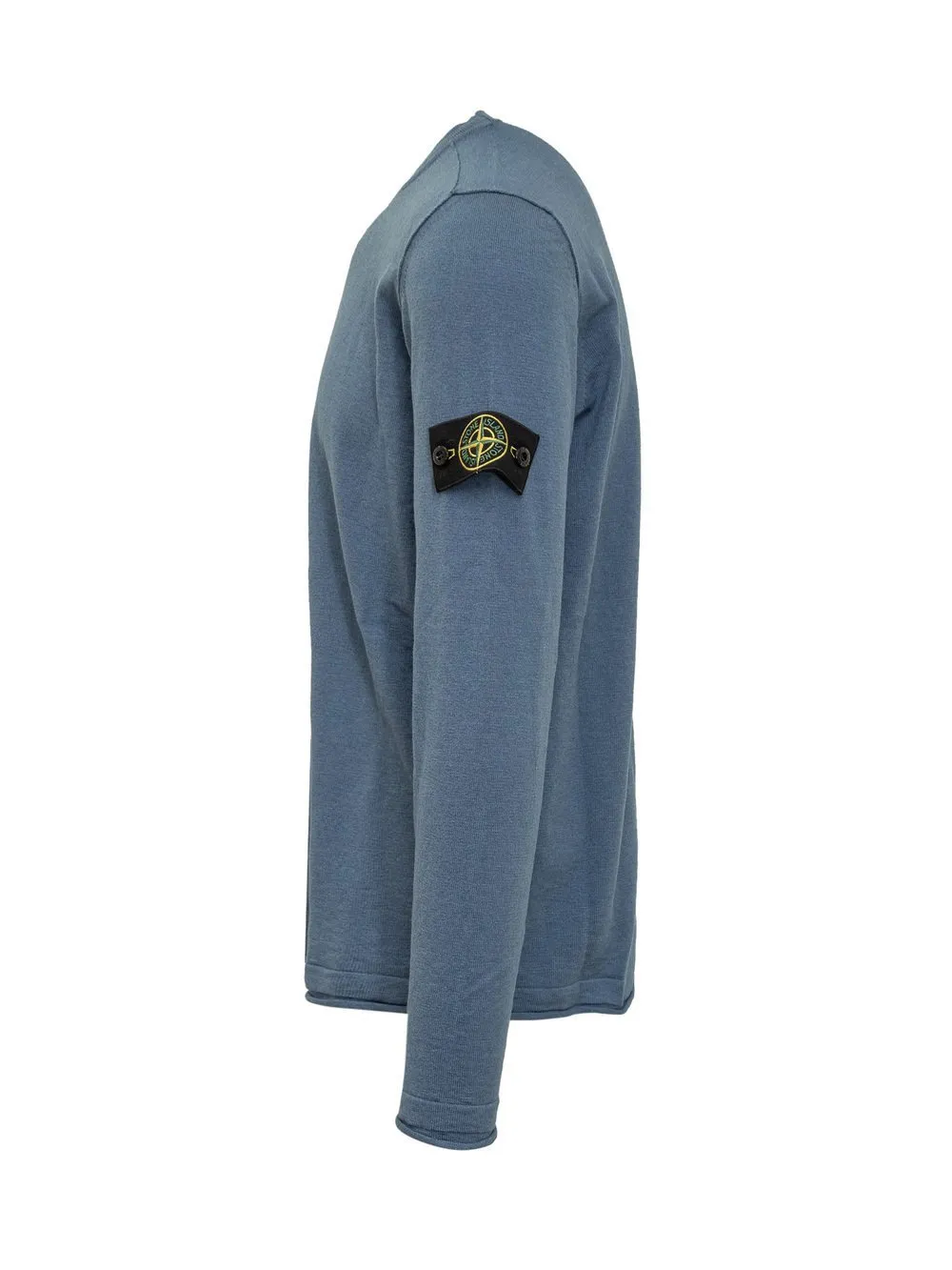 STONE ISLAND  |Crew Neck Long Sleeves Plain Cotton Logo Sweaters