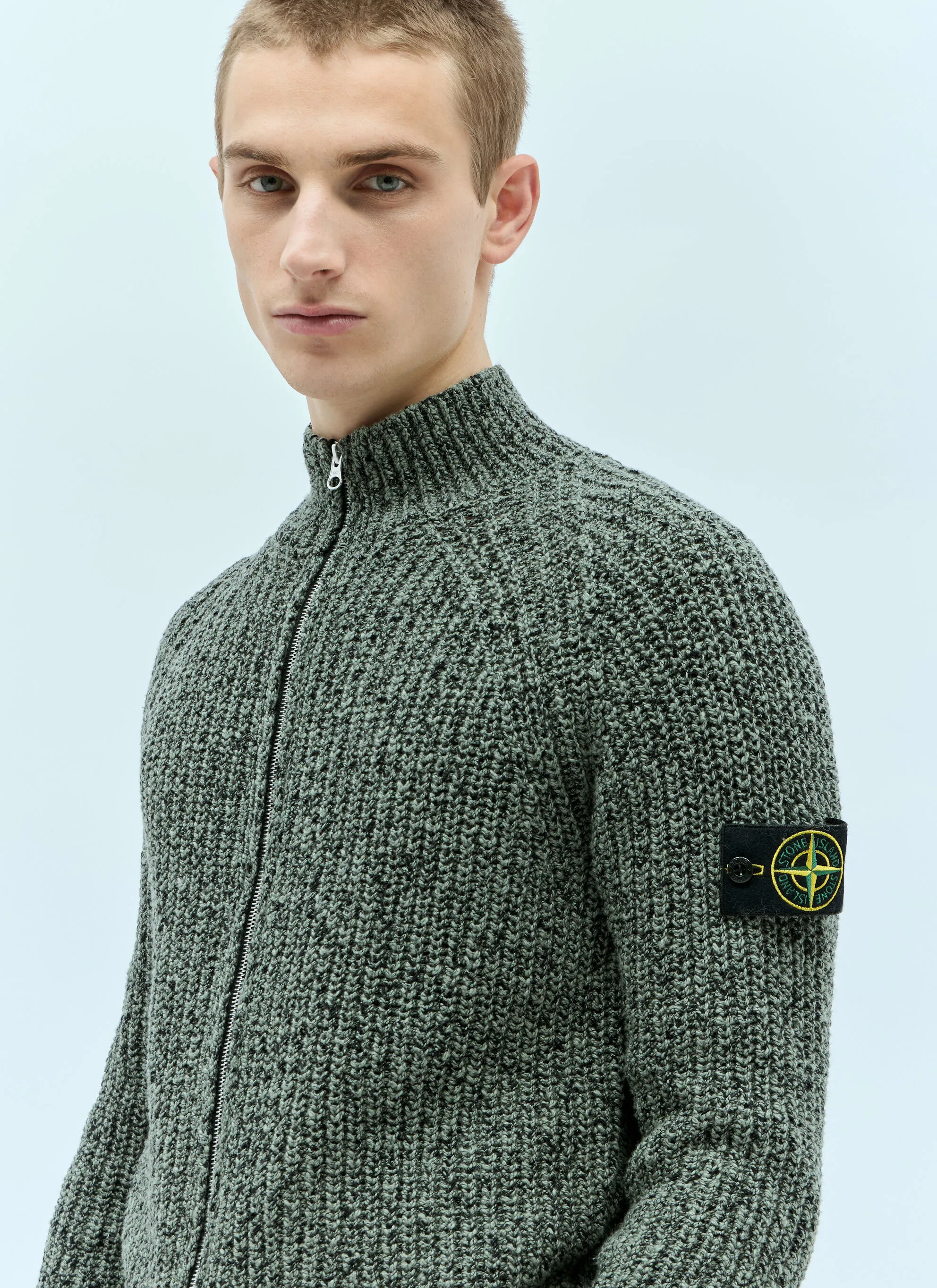 STONE ISLAND  |Long Sleeves Plain Logo Sweaters