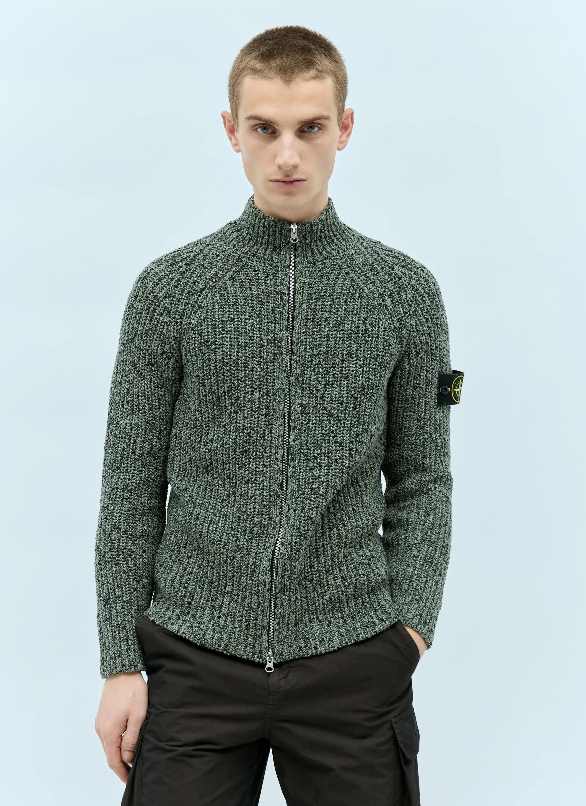 STONE ISLAND  |Long Sleeves Plain Logo Sweaters