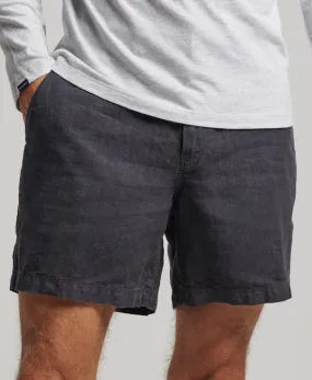 Studios Overdyed Linen Shorts | Blue Graphite