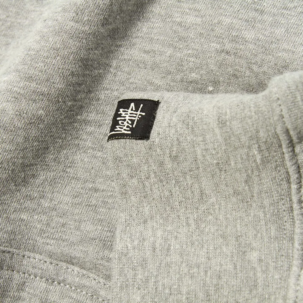 Stussy Stock Embroidery Hood FleeceGrey Heather