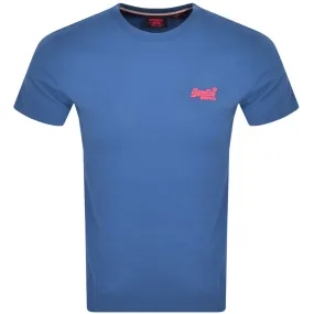 Superdry Contrast Emblem T Shirt Blue