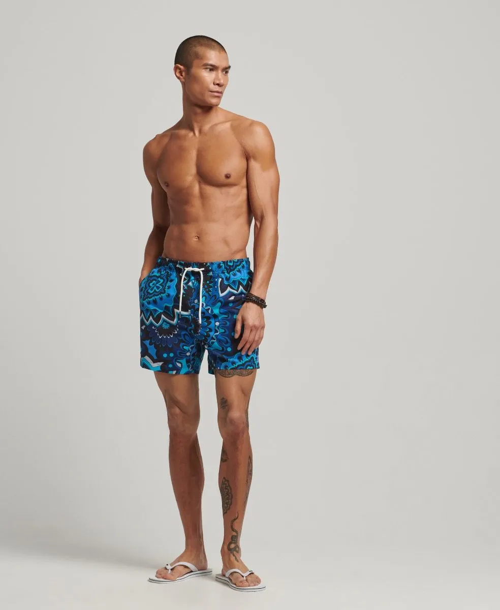 Superdry Summer Print Swim Shorts Psychedelic Blue Print