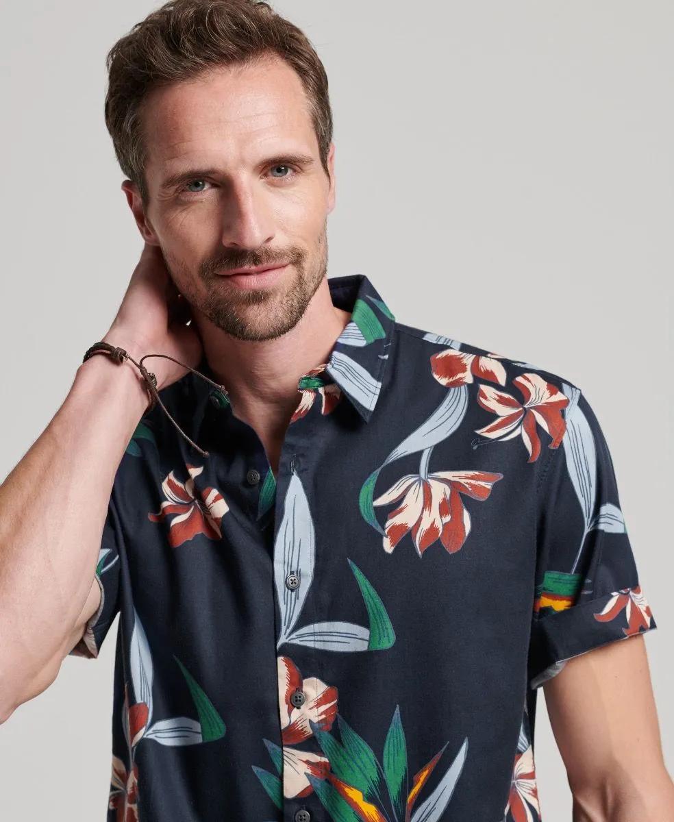 Superdry Vintage Hawaiian Short Sleeve Shirt Dark Navy Hawaiian