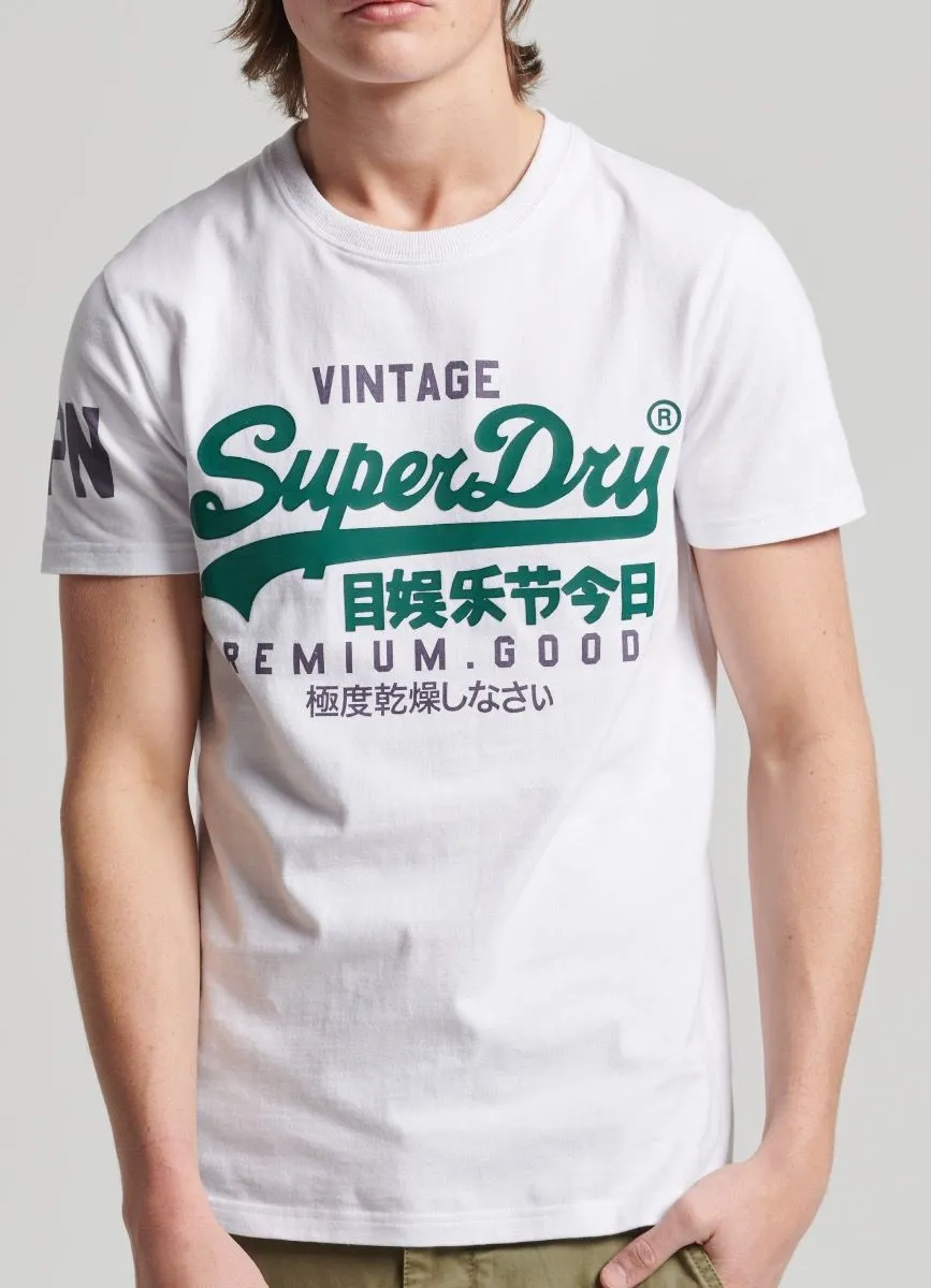 Superdry Vintage Logo Crew Neck T-Shirt Optic