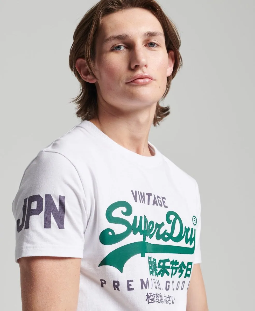 Superdry Vintage Logo Crew Neck T-Shirt Optic