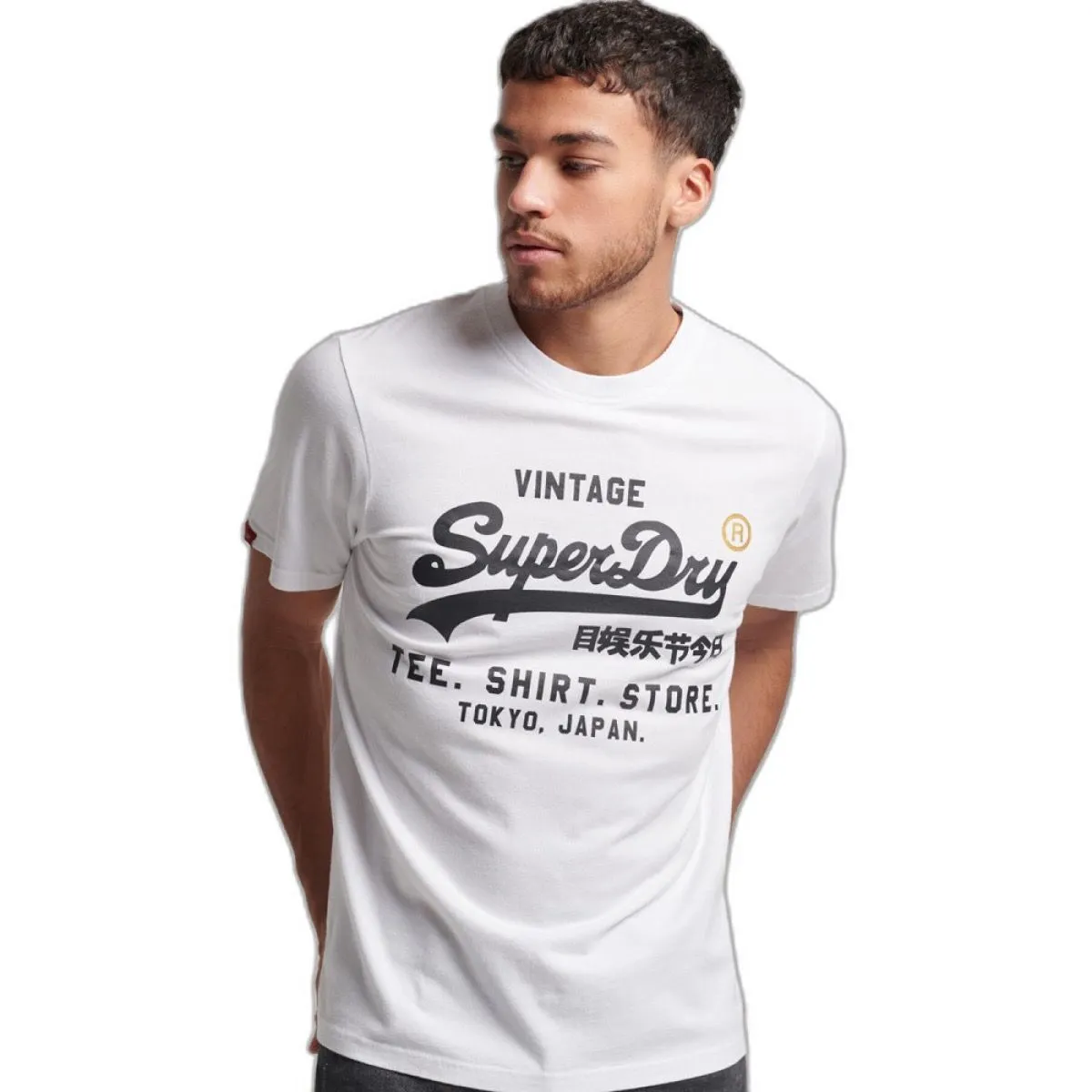 Superdry Vintage Narrative Crew Neck T-Shirt Optic