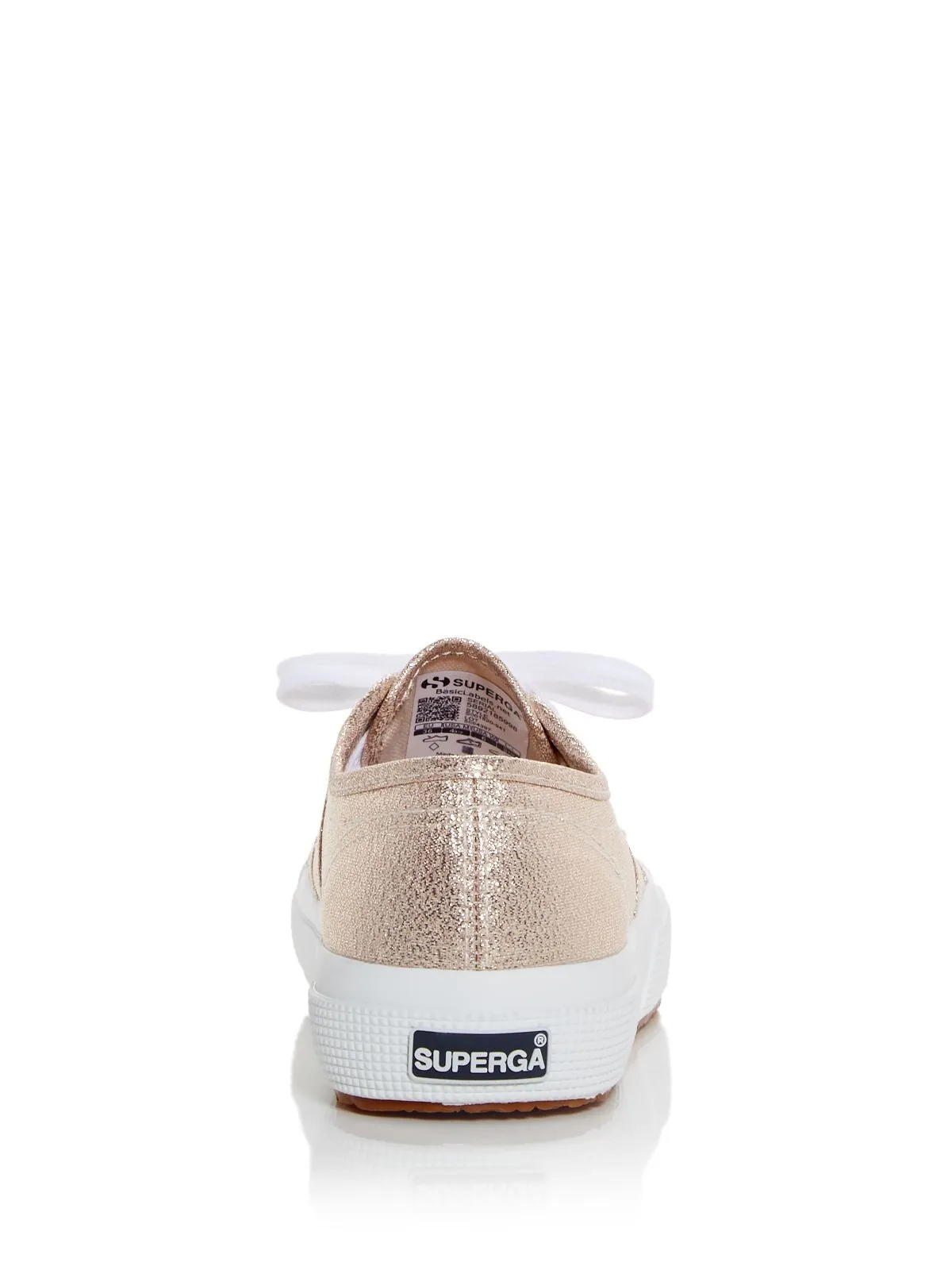 SUPERGA Womens Pink Shimmery Comfort Logo 2750 Lamew Round Toe Platform Lace-Up Athletic Sneakers Shoes