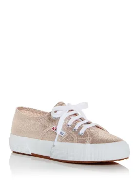 SUPERGA Womens Pink Shimmery Comfort Logo 2750 Lamew Round Toe Platform Lace-Up Athletic Sneakers Shoes