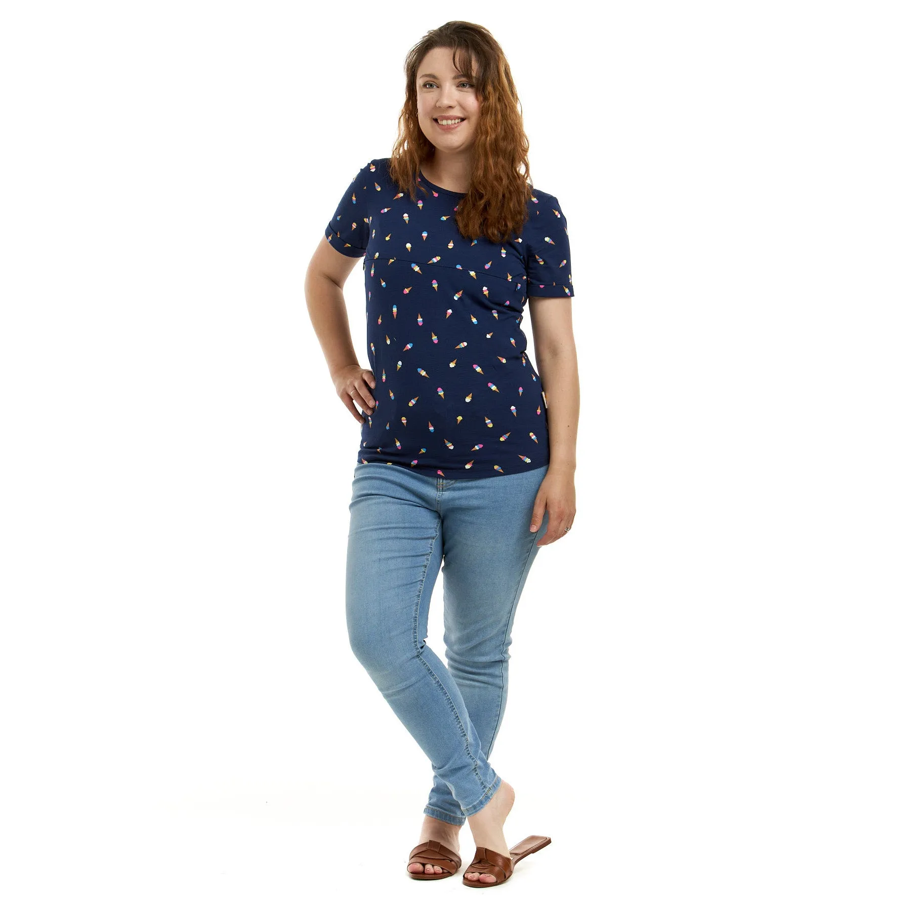 The Izzy Mumma Breastfeeding Tee - Ice Cream Print