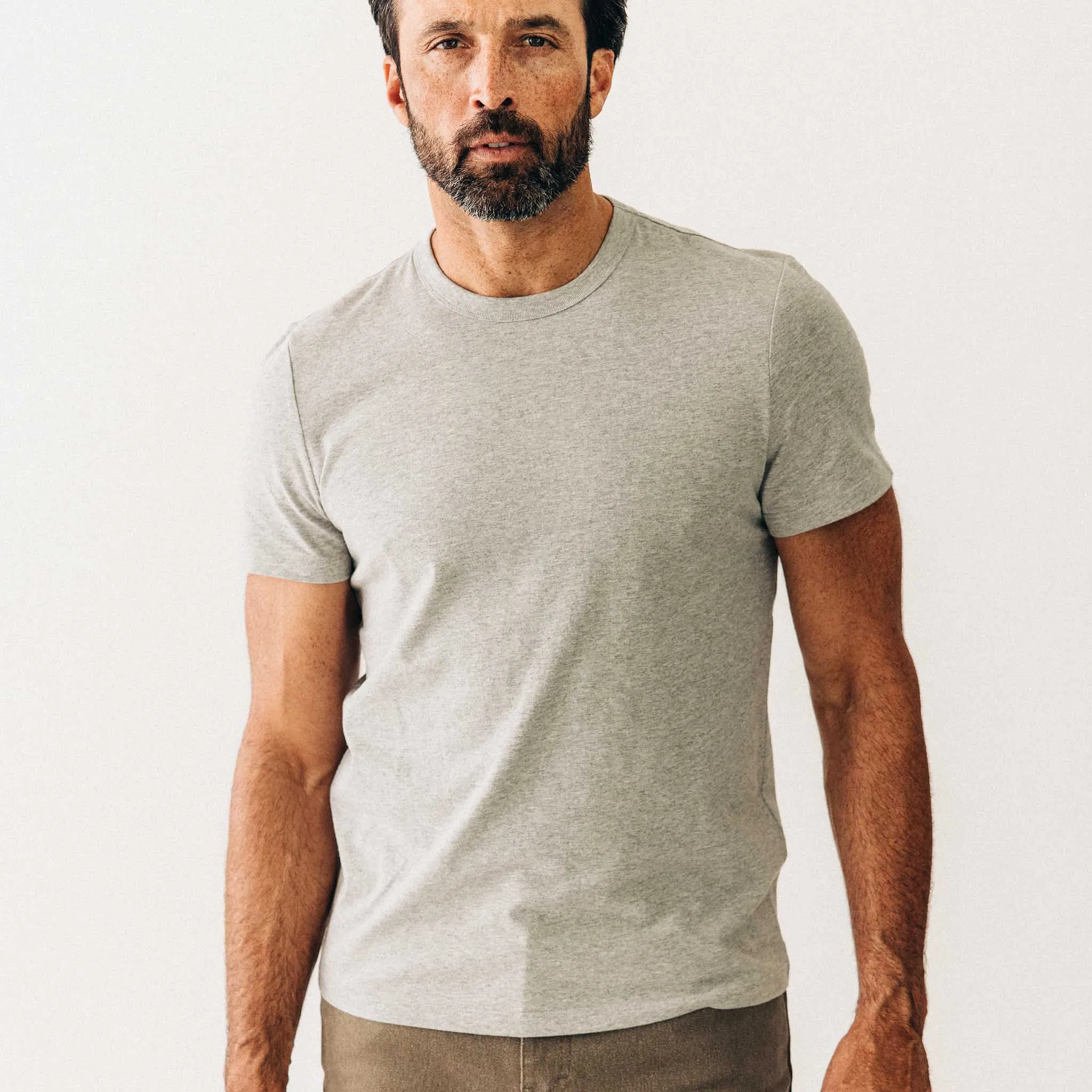 The Organic Cotton Tee in Heather Grey