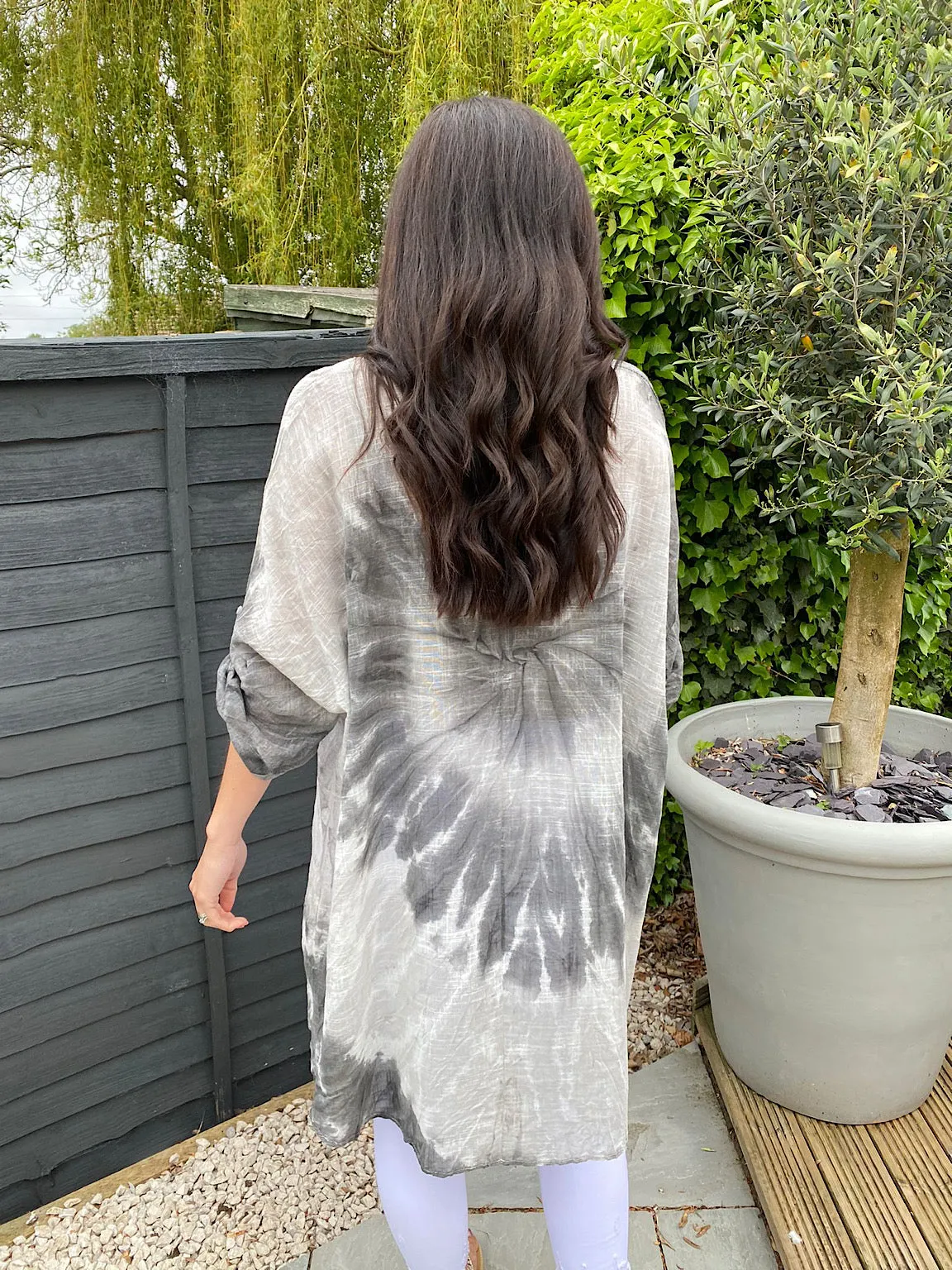 Tie Dye Button Detail Tunic Harriet