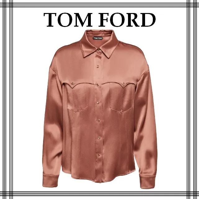 TOM FORD  |Long Sleeves Medium Elegant Style Shirts & Blouses