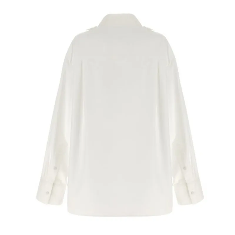 VALENTINO  |Casual Style Long Sleeves Plain Cotton Office Style