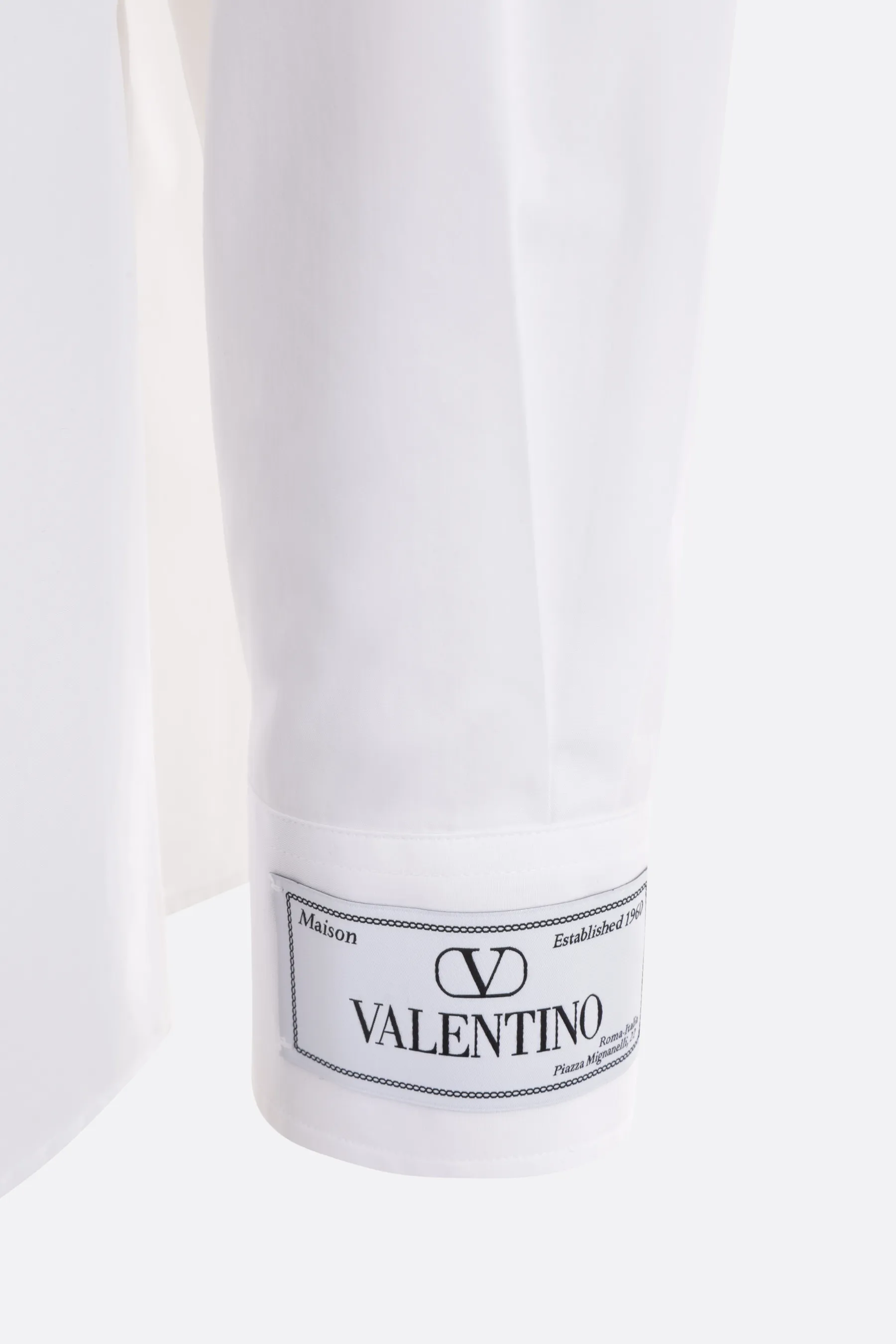 VALENTINO  |Long Sleeves Plain Logo Luxury Shirts