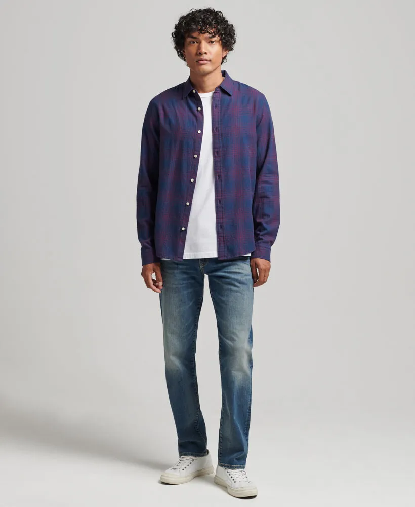 Vintage Check Shirt | Navy Port Ombre