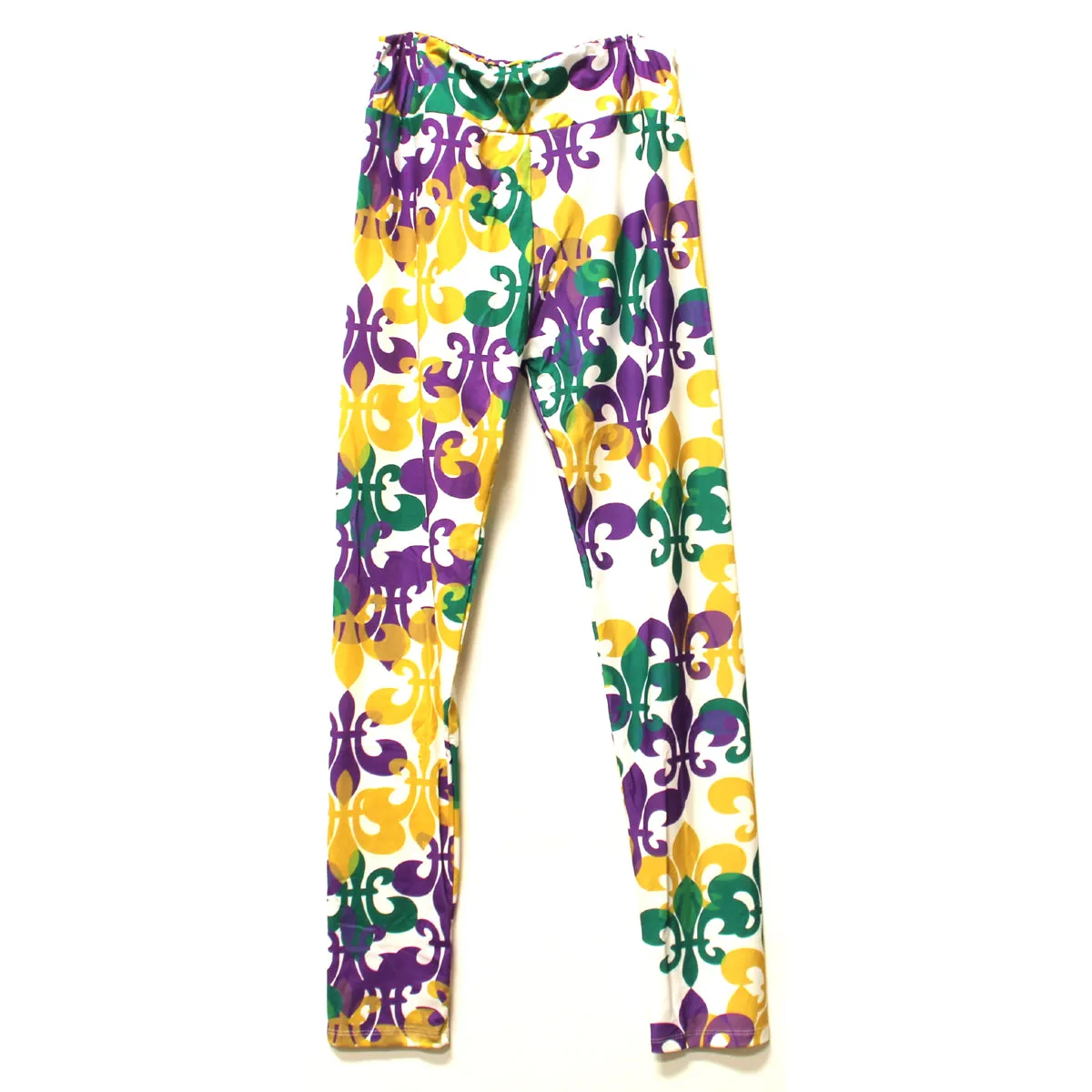 White Fleur De Lis Leggings