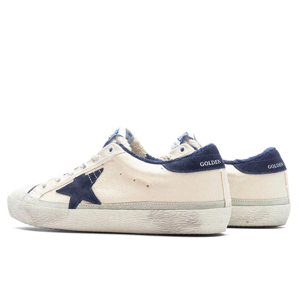 Women's Super Star Suede Star - Cream/Blue