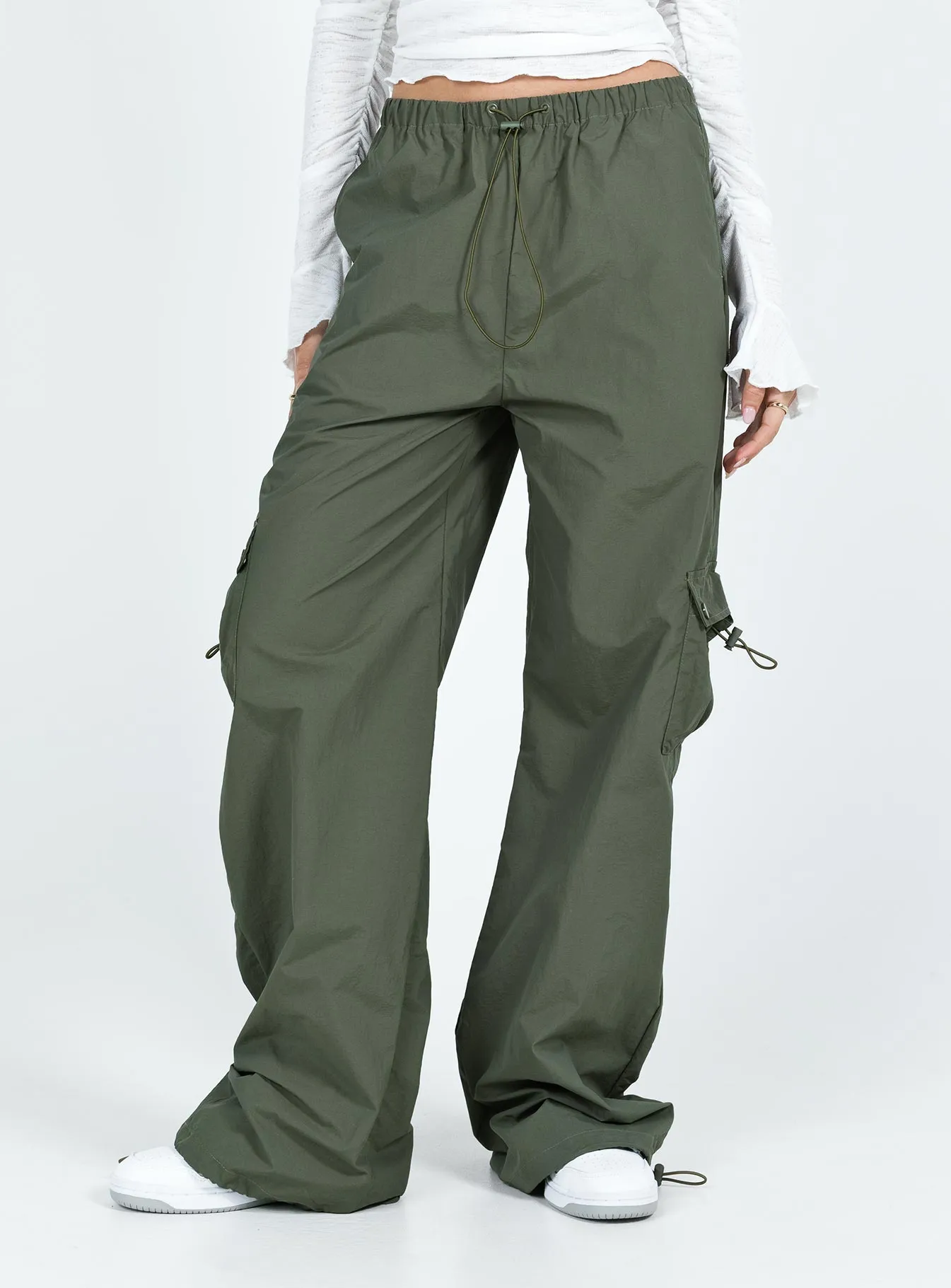 Y2k Utility Cargo Pants Green