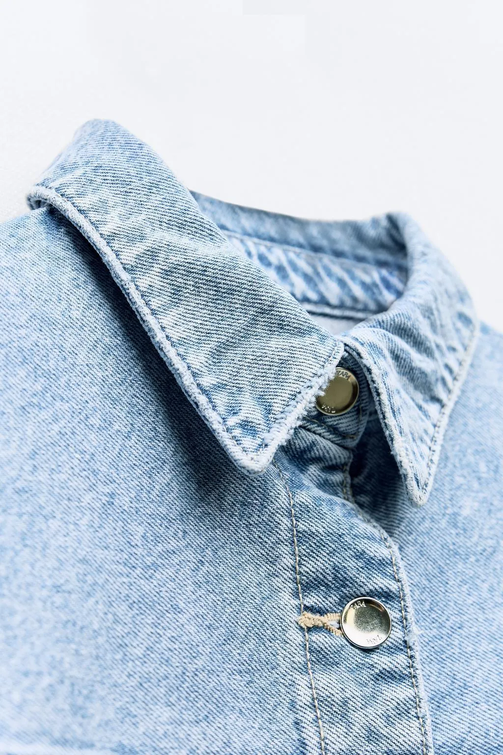 ZARA  |Casual Style Denim Long Sleeves Shirts & Blouses