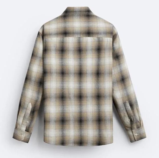 ZARA  |Other Plaid Patterns Long Sleeves Shirts